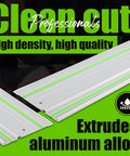 Top Shelf Track Saw Guide Rail Kit With Smooth As Butter Glide And Ultra Tough Aluminum Profile For TS55 TS75 Woodworking Setups, two extruded aluminum alloy rails.