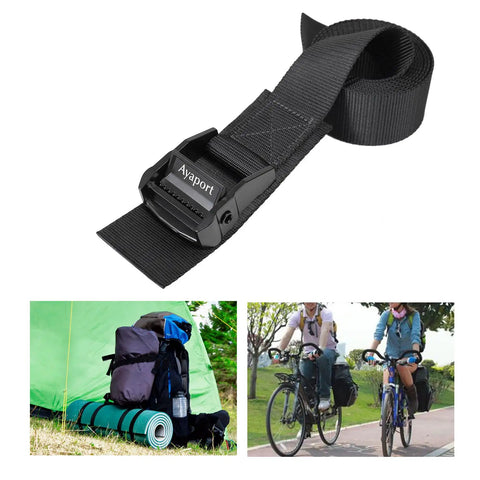 Adjustable Cam Buckle Tie Down Straps 1.5 Inch By 8 Feet Heavy Duty Nylon Lashing Straps for securing gear outdoors.