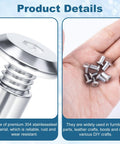 Top Shelf Stainless Steel Hex Socket Cap Bolts With Barrel Nuts And Hex Wrench M4 X 8MM Binding Post Screws, polished surface detail.