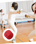 Fencers training with épée, featuring Fencing Electric Tester Tool Kit For Epée And Foil, Essential High Impact Accurate Measurement Set.