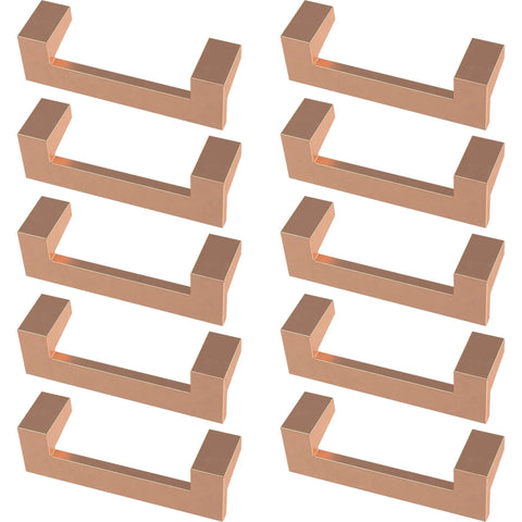 Mirrored Cabinet Handles 10 Pack Center To Center 3 Inch Brushed Copper Kitchen Drawer Pulls For Cabinets And Furniture Dresser Hardware Update Your Kitchen Or Bath Vanities With Durable Modern Styled Handles