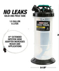 Dual Mode Garage-Grade Fluid Extractor Pump 1.5 Gallon with extended dipstick hose and manual operation features