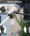 Heavy Duty Metal Hose Wand Sprayer For Garden Hose 16 Inch Zinc Alloy Watering Wand with 180-degree swivel and flow control