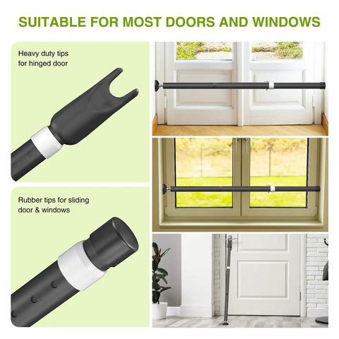 Secure Your Joint With This Badass Adjustable Sliding Glass Door Security Bar, Heavy Duty tips for hinged and sliding doors.