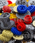 Colorful assortment of gears and parts from the Gears And Differential Kit With 233 Technic Parts For STEM MOC EV3 Project Track Car Bulk Blocks Random Color Ideal For Hands On Learning Creative Builds And Educational STEM Projects
