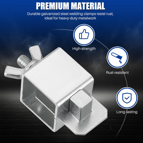Butt Welding Clamps 16 Pack For Edge To Edge Welding And Auto Body Repairs, carbon steel clip showing rust-resistant and long-lasting features
