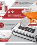 Heavy Duty Commercial Vacuum Sealer Machine With 14 Smart Sealing Modes Including Liquid Settings And Double Heat Seal in use sealing liquid.