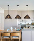 Mini Crystal Pendant Light With LED Bulb Included Hanging Lighting Fixture Adjustable Cord Black Pendant in kitchen