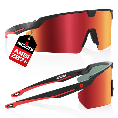 Z87 Safety Glasses With Anti Scratch Lenses, 100 Percent UV Protection, High Contrast Tint For Clearer Vision On The Job visible from side and front