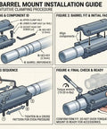 Installation guide for Tactical Shotgun Barrel Mount Clamp System, Five Slot, 2-Piece Design, Fits.75 to 1.1 Inch Barrels.