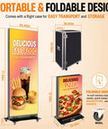 Sleek Eighty Inch Led Poster With P1.86 Razor Sharp Resolution And Rugged Flight Case For Event Rentals Weddings And Commercial Displays Where Plug And Play Setup Goes Hard On Any Venue Floor, portable design with flight case.