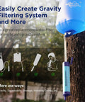 Portable Survival Water Filter Straw Kit, 4 Pack, Emergency Drinking Gear For Hiking, Camping, Travel, Fishing And Family Outings, NSF Certified Removes 99.9999 Percent Coliforms And E Coli, Blue, filtering setup