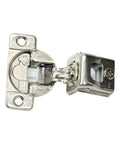 Rock Solid Soft Close Cabinet Hinges 2 Pack Featuring Hella Smooth 108 Degree Wide Swing Action With 3 Way Cam Adjustment For Dead Easy Install On Any 1 1/4 Inch Overlay Door, shown from above.