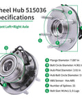 Front Wheel Hub Bearing Assembly 515036 for Chevy Silverado 1500 1999-2006 4x4, Avalanche 1500 2002-2006 4x4 specifications