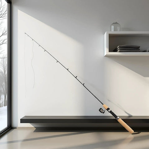 Compact Ice Fishing Rod For Winter Angling Pen Style Spinning And Casting Compatible With Lures Tackle 75cm Hard Rod Without Reel