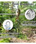 14 Piece M20 Rope Pulley Set In Stainless Steel With Crane Swivel Hooks Double Roller Pulleys 360 Degree Rotation Rust Proof And Weather Resistant Construction For Heavy Duty Hoisting on rope