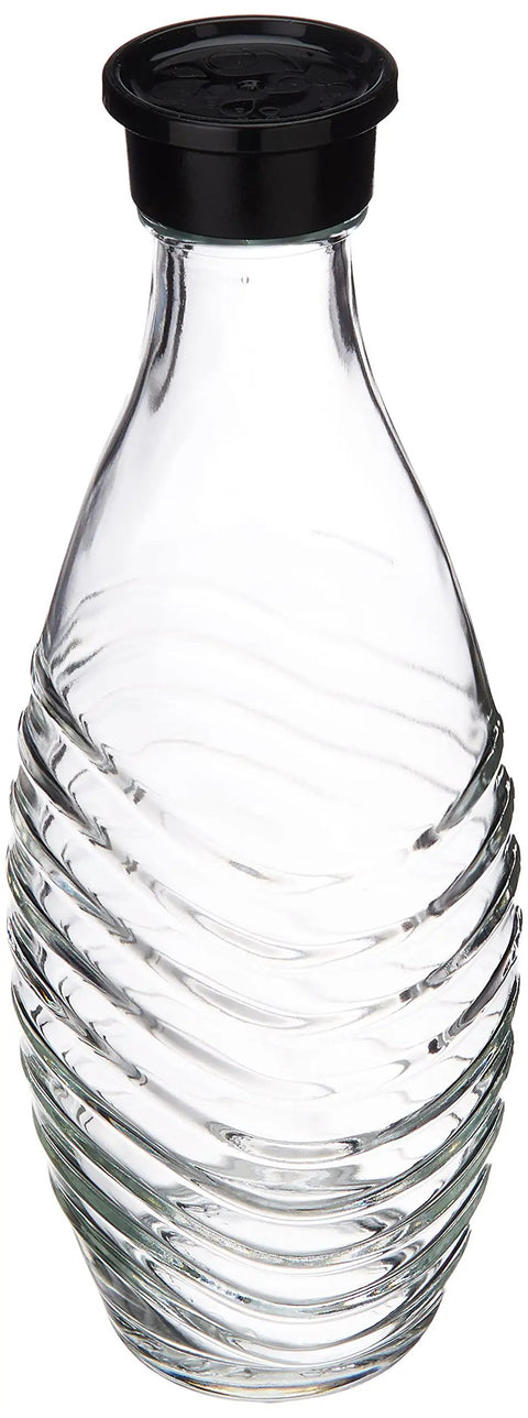 Glass Carafe Set For Sparkling Water Makers Pack Of 2 For Aqua Fizz Penguin Or Crystal Machines Dishwasher Safe Metal And Glass Upgrade