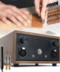 XIVUIFOI Electric Leather Edge Creaser With Heat Press Tool, adjustable controls and grooving heads for leather crafting.