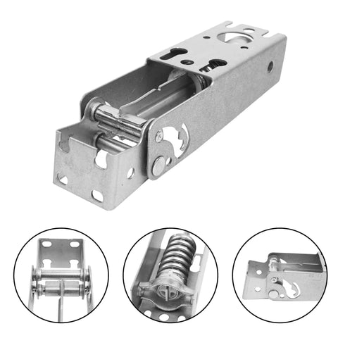 Heavy Duty Chest Freezer Door Hinge With Spring And Cover Replacement Part for top opening freezers built tough shown in close-up view