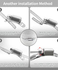 Installation steps for DIY Cut To Fit 10 Ft Hose Clamp Kit With 5 Fasteners, 304 Stainless Steel Worm Gear Band Clamps