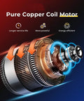 Close-up view of the pure copper coil motor, highlighting energy efficiency for Heavy Duty 900W Electric Rebar Bender Machine With Pure Copper Motor.