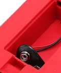 Close-up of FTVOGUE Wall Stud Finder with Metal Wood AC Wire Detection, Handheld battery compartment showing wires.