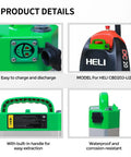 Durable 48V 20Ah Lithium Ion Forklift Battery Upgrade For Electric Pallet Jack, showing easy charge port and model details.