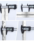 Measurements of Heavy Duty Stainless Steel Piano Hinges, 2 Inch By 20 Inch Continuous Cabinet Hardware with caliper.