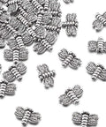 Antique Silver Dragonfly Spacer Beads Pack Of 50 For Jewelry Making 10x15mm Zinc Alloy Insect Charms With 1mm Holes