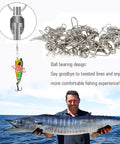 Hella Tough Saltwater And Freshwater Duo Lock Snap Swivels With Stainless Steel Barrel and Ball Bearing Spin Killer Fishing Tackle Kit displayed with fish.