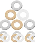 120 Piece O Ring And Flat Washer Kit With Nylon And Brass White Zinc Washers For DIY Home Projects Bolts M10x20 Replacement And Deck Spacer Applications, assorted washers