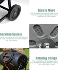 170L Outdoor Compost Bin With Wheels, 360 Degree Rotating Drum For Effortless Turning And Aeration, in garden setting