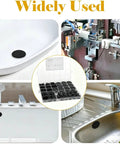 Awesome 125pc Silicone Rubber Hole Plugs Kit With 8 Sizes For Furniture And Auto Wiring. Durable Snap-Fit Round Stopper Grommets In Black on sink and panel