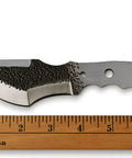 D2 Steel Tracker Fixed Blade Knife Blank For Knifemaking With Hammered Finish 3.5 Inch Blade Full Tang Predrilled Handle Holes