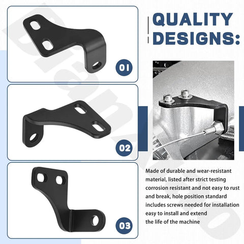 Throttle Cable Bracket With Easy Install Mounting Screws Black Compatible With Hi Ram LS 36 Inch EFI Intake Overview