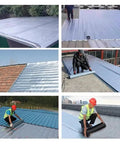 Heavy Duty Self Adhesive Roofing Felt And Heat Reflective Aluminum Foil Tape For DIY Shed Gutter Repair and Weatherproof Sealing Membrane being applied on various roofs.