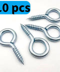 Heavy Duty 10 Pack 2.2 Inch Eye Hooks M5 Screw Eye Bolts Load Bearing 150 Pounds For Indoor And Outdoor Use Zinc Plated