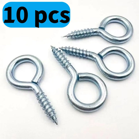 Heavy Duty 10 Pack 2.2 Inch Eye Hooks M5 Screw Eye Bolts Load Bearing 150 Pounds For Indoor And Outdoor Use Zinc Plated