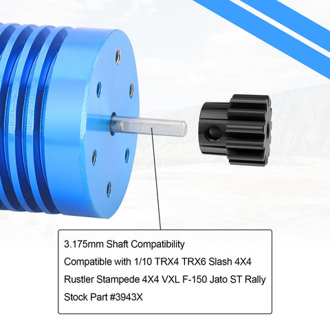 Hardened Steel 32P 13T Pinion Gear for Traxxas 3.175mm Shaft Fits TRX4 TRX6 Slash Rustler Stampede Raptor 4x4 VXL Upgrade Parts for Beefed Up Power and Long Lasting Performance