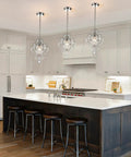 Small Crystal Chandelier Pendant Light Fixture With Elegant Sparkle One Light Adjustable Hanging Fixture For Entryway Bedroom Girls Room And Kitchen Island To Add That Lit Glow For Modern Home Decor hanging over kitchen island.