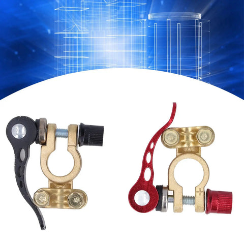 2 Pack Car Battery Terminal Clamps For Quick Disconnect And Release Positive Negative Power Terminals And Ends Heavy Duty