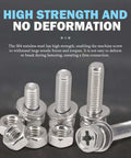 Heavy Duty M5 Screws And Nuts Set 260 Piece Stainless Steel Kit With Washers Hex Head Bolts And Nuts In 10mm 16mm 20mm 25mm Sizes