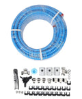 3/4 Inch By 100 Foot HDPE Aluminum Shop Air Piping Kit With O Ring Compression, Flexible Fast Install Air Line components
