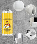 Fast Dry Tile Repair Glue For Cracks And Chips Invisible Ceramic Stone Tile Fix Adhesive Waterproof DIY Repair Paste For Gaps And Breaks Easy To Use 1 Pack showing product and applications on ceramic surfaces