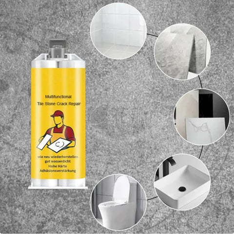 Fast Dry Tile Repair Glue For Ceramic Porcelain Marble And Stone Fixes Cracks Chips And Gaps Instantly With Invisible Waterproof Adhesive