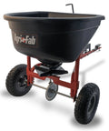 Tow Behind 110 Lb Lawn And Garden Broadcast Spreader For Seed Fertilizer Salt Ice Melt With Easy Flow Control From Riding Mower Seat