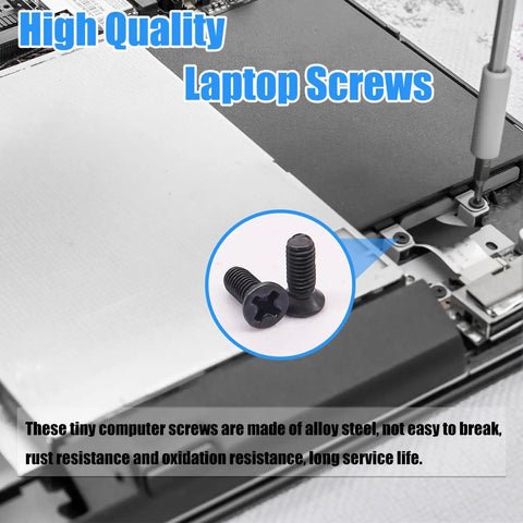 360Pcs Laptop Screws Assortment Kit for Notebooks and PCs with 12 sizes M2 M2.5 M3 in use on motherboard
