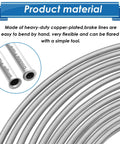One Quarter Inch Twenty Five Foot Brake Line Tubing Kit Flexible Zinc Coated Alloy Coil With Sixteen Inverted Flare Fittings