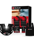 All In One Pro Grade 4 Piece Multitool Accessory Set With BIM Plunge Saw Blade 34 Mm 18 TPI visible in package display