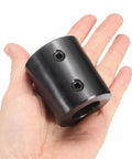 Rigid Heavy Duty Shaft Coupling Seven Eighths Inch Bore One And Three Quarters Inch Outer Diameter Two Inch Length Black Oxide Plated Steel